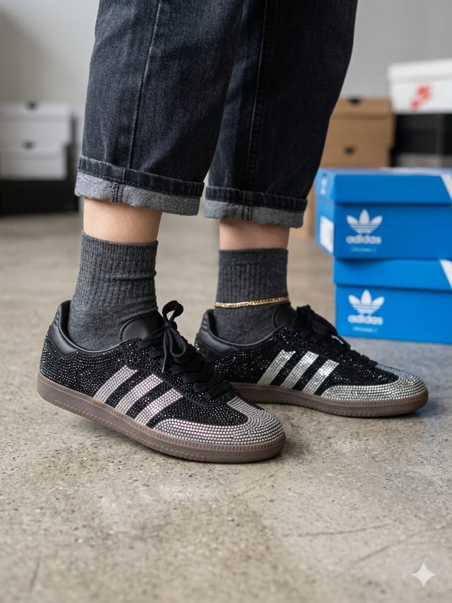 Adidas Samba OG Rhinestone Sneakers (Women's)