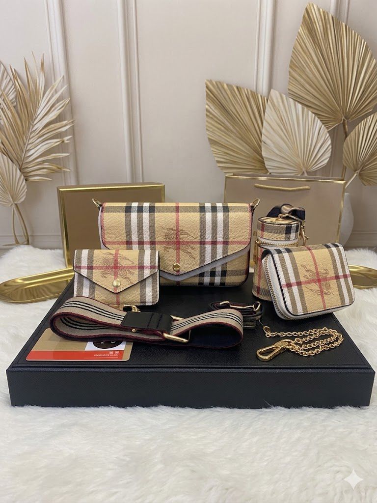 Burberry Gift Set – Sling Bag, Wallet & Accessories