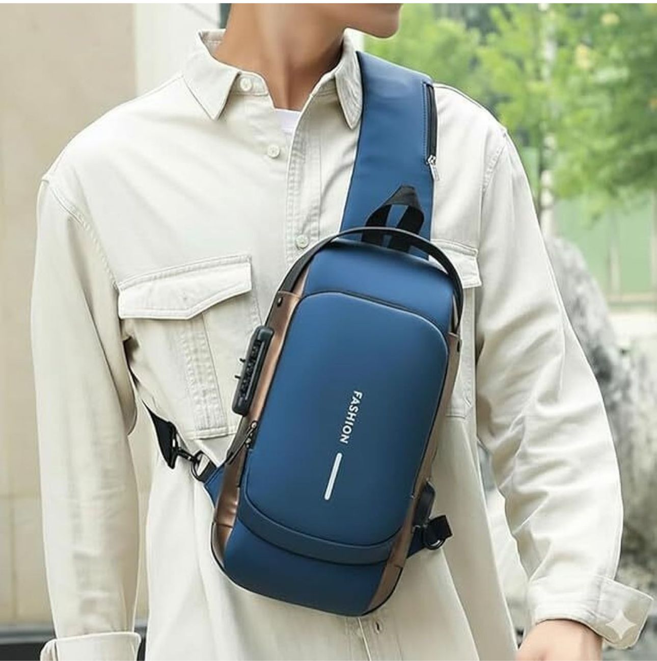 Men’s Crossbody Sling Bag – Stylish Anti-Theft Chest Bag