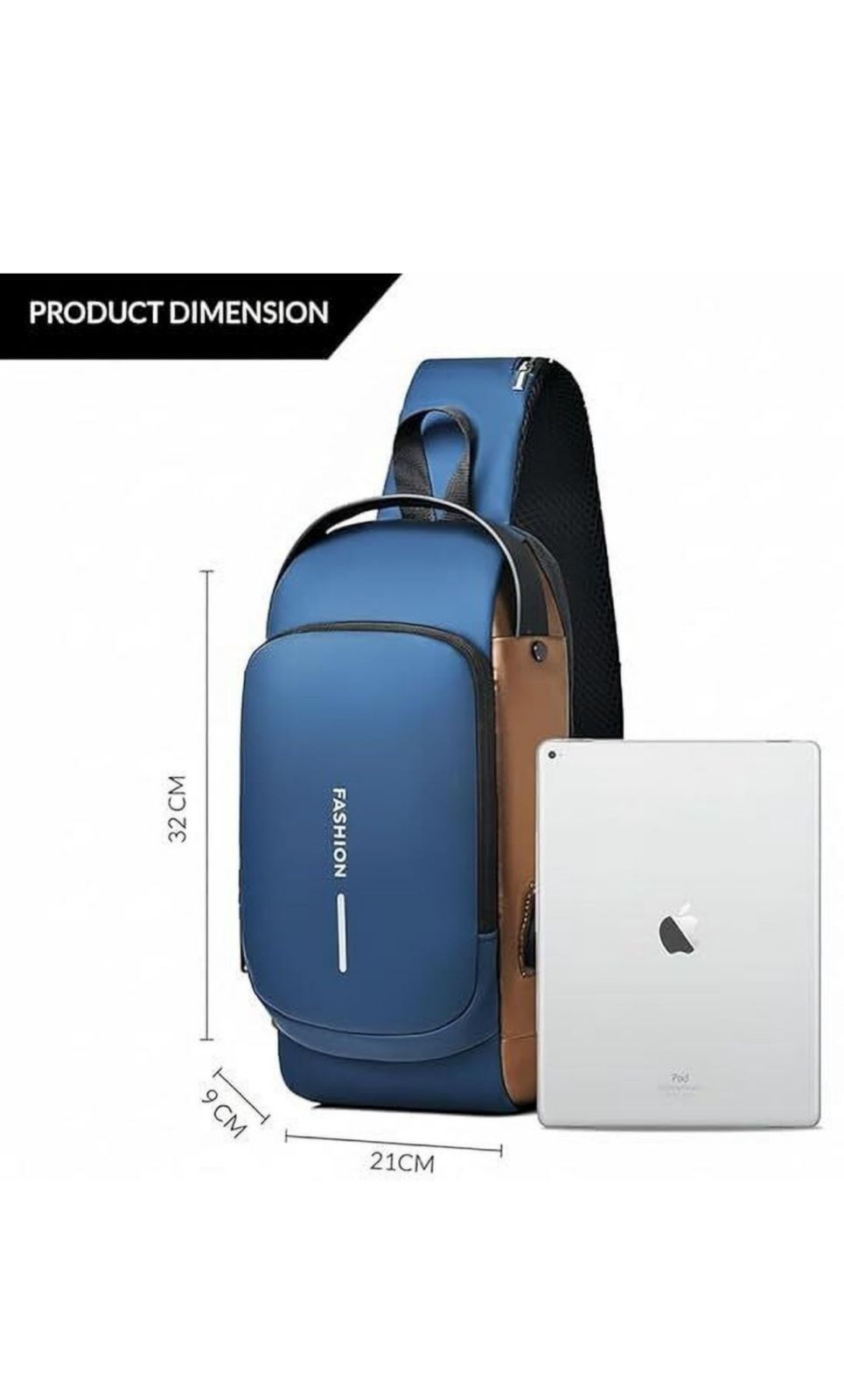 Men’s Crossbody Sling Bag – Stylish Anti-Theft Chest Bag