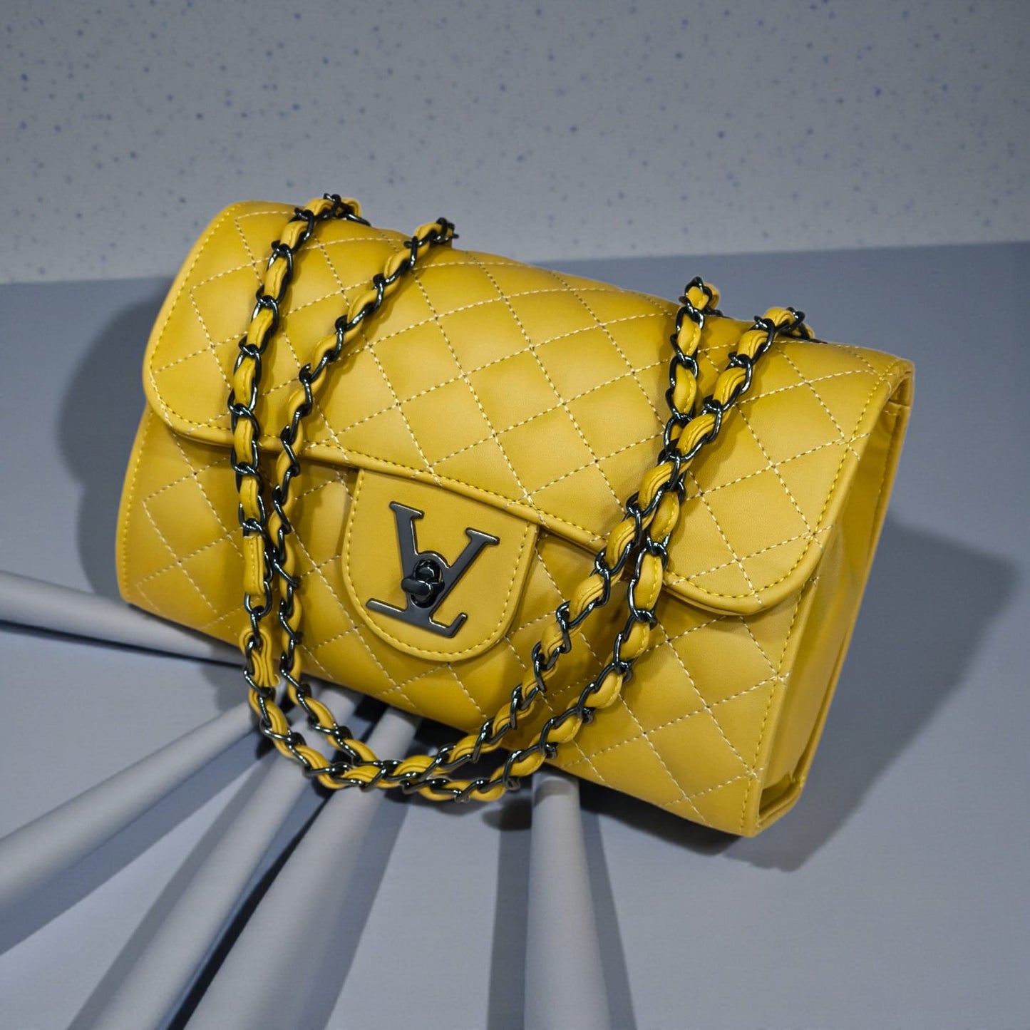 LV Élégance Quilted Chain Flap Bag
