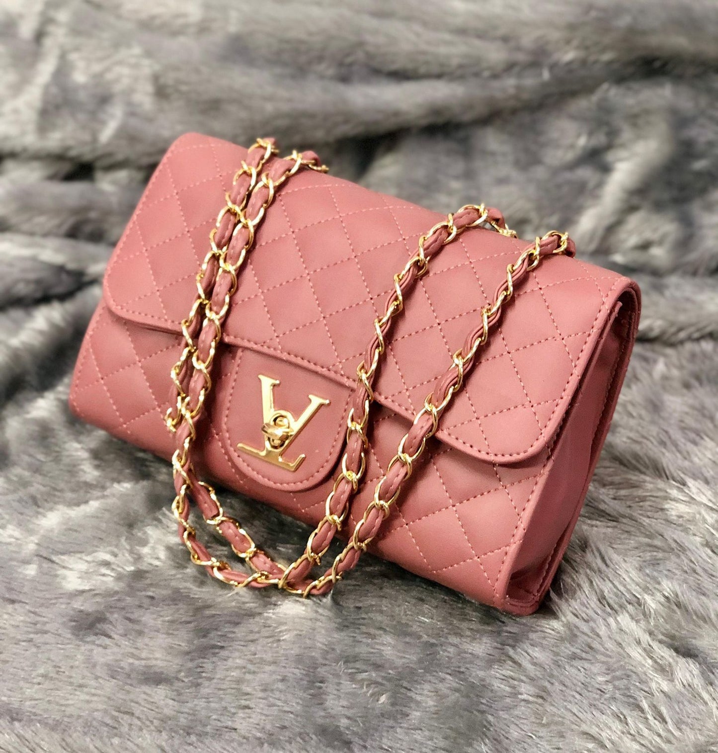 LV Élégance Quilted Chain Flap Bag