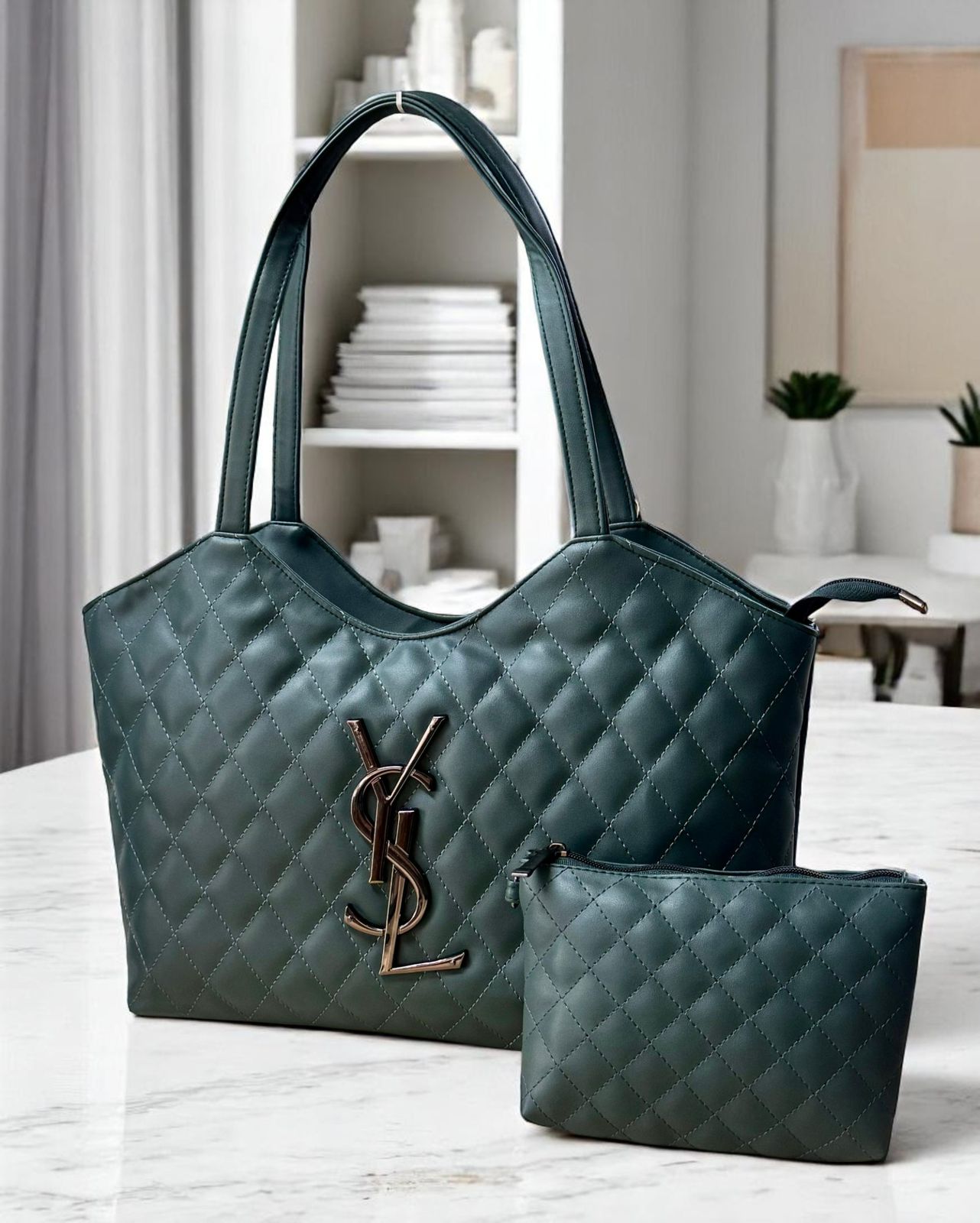 Yves Saint Laurent (YSL) Large Quilted Tote Bag — Premium Edition