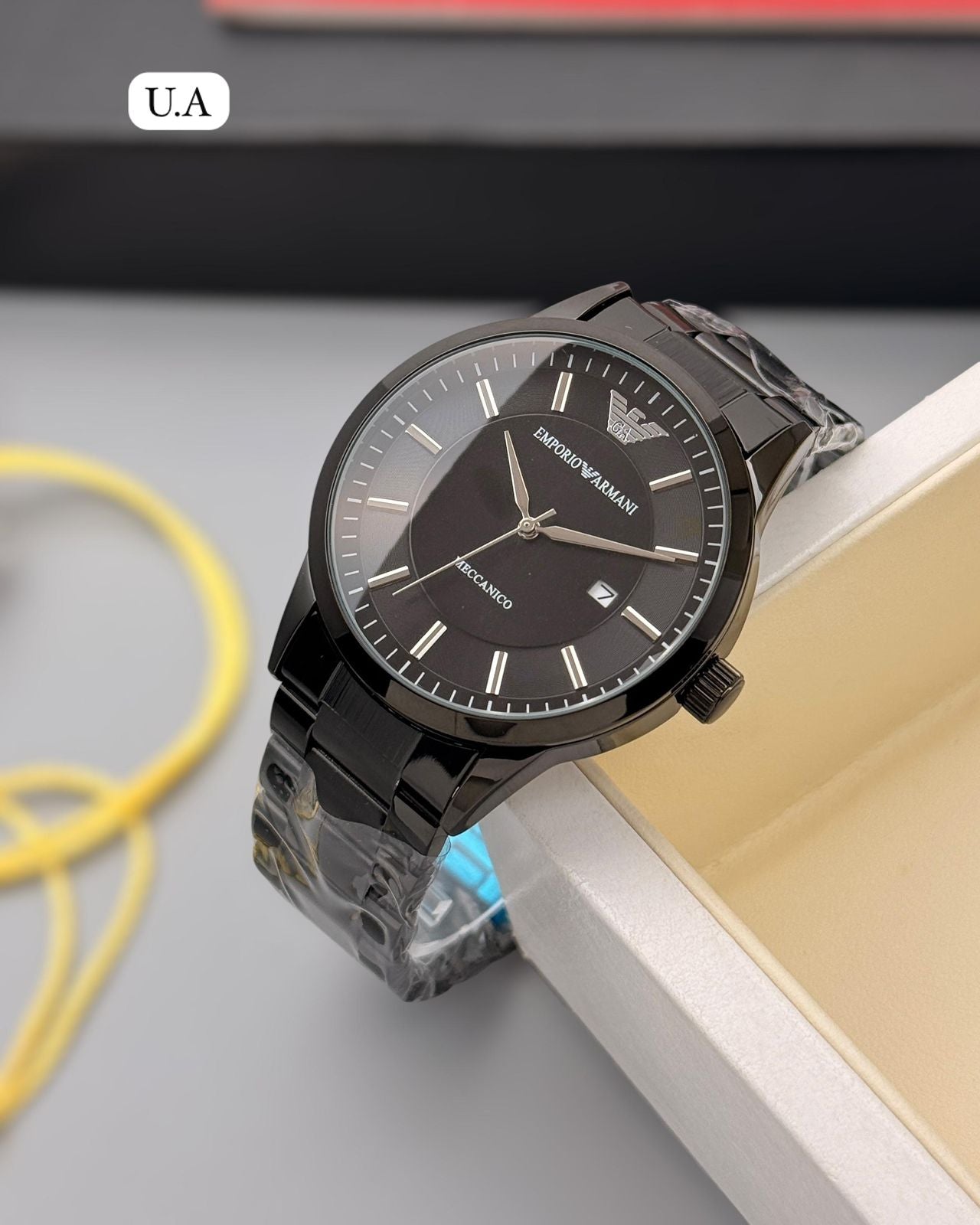 EMPORIO ARMANI MECHANICO CHAIN WATCH