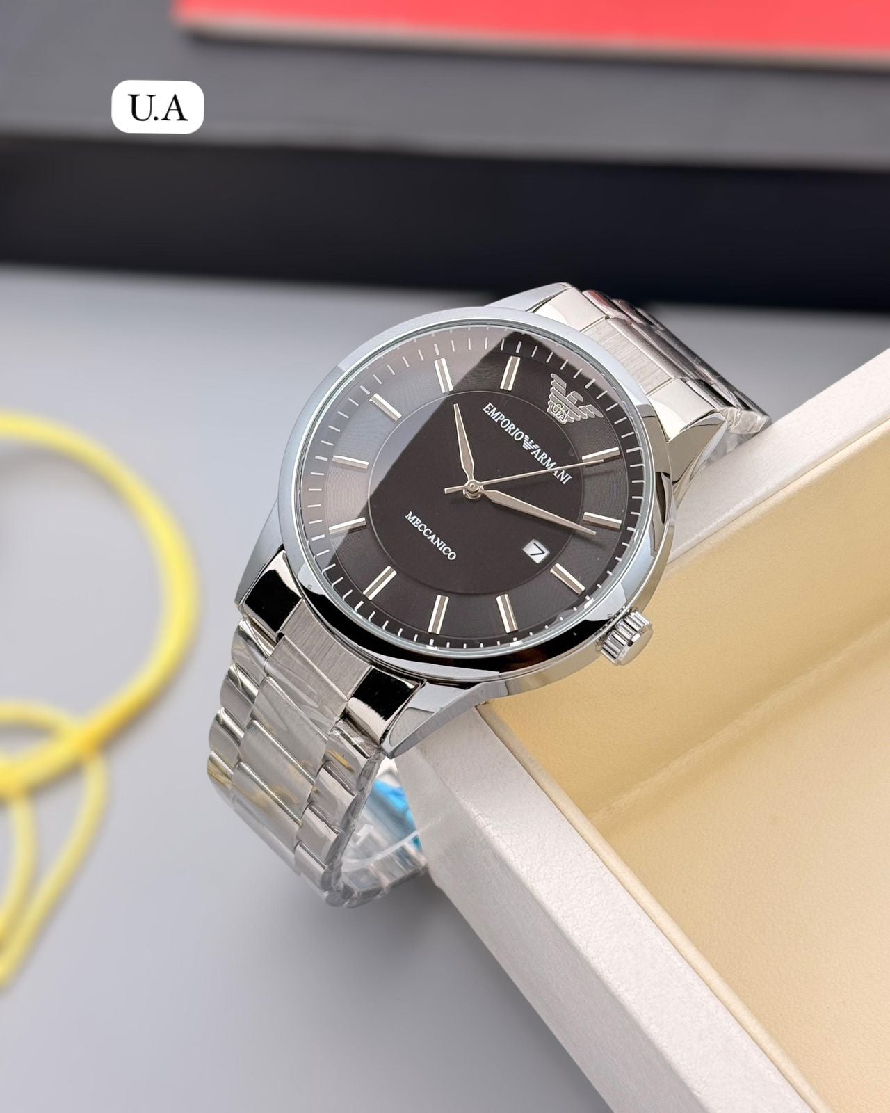 EMPORIO ARMANI MECHANICO CHAIN WATCH
