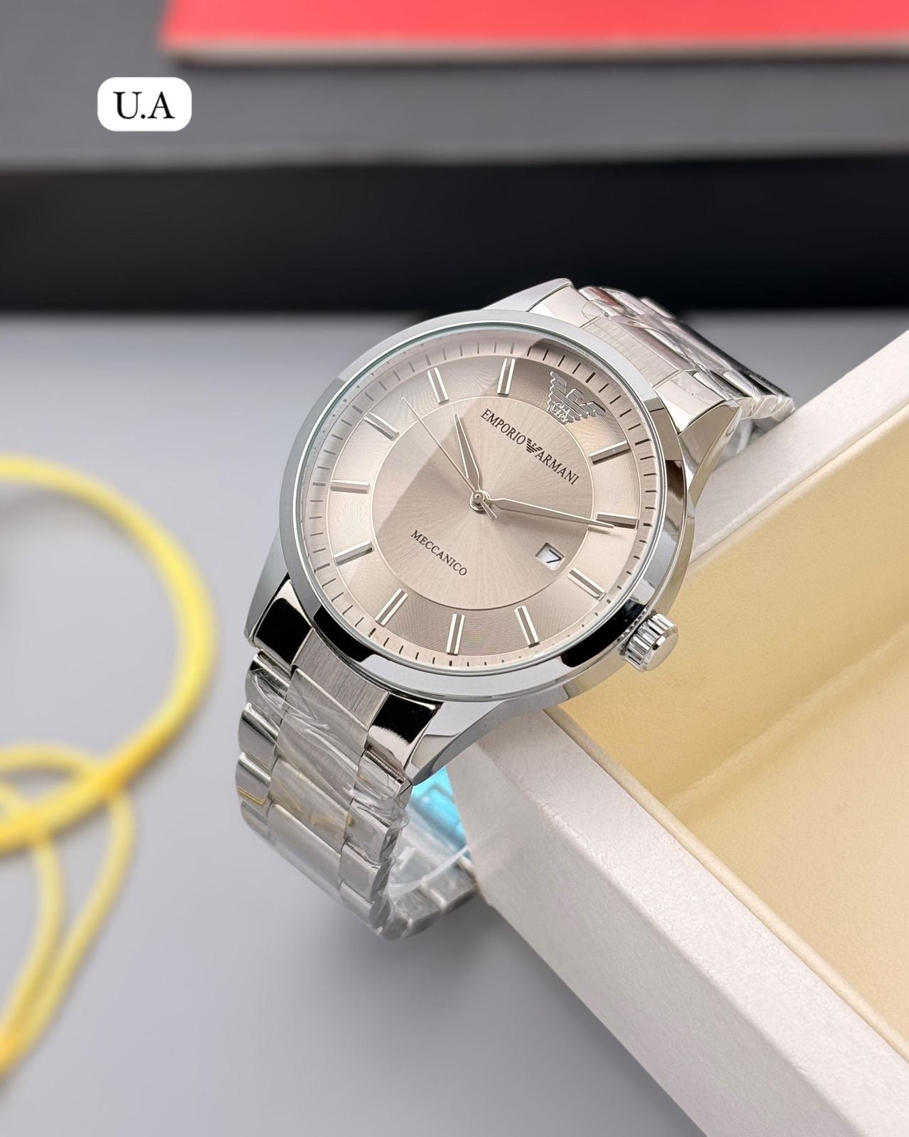EMPORIO ARMANI MECHANICO CHAIN WATCH
