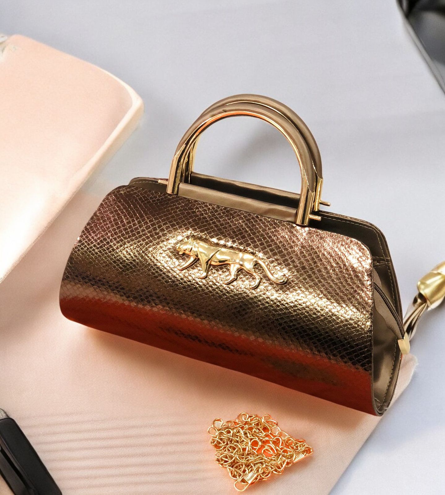 Sabyasachi Classy Elegant Clutch – Tiger Emblem Edition