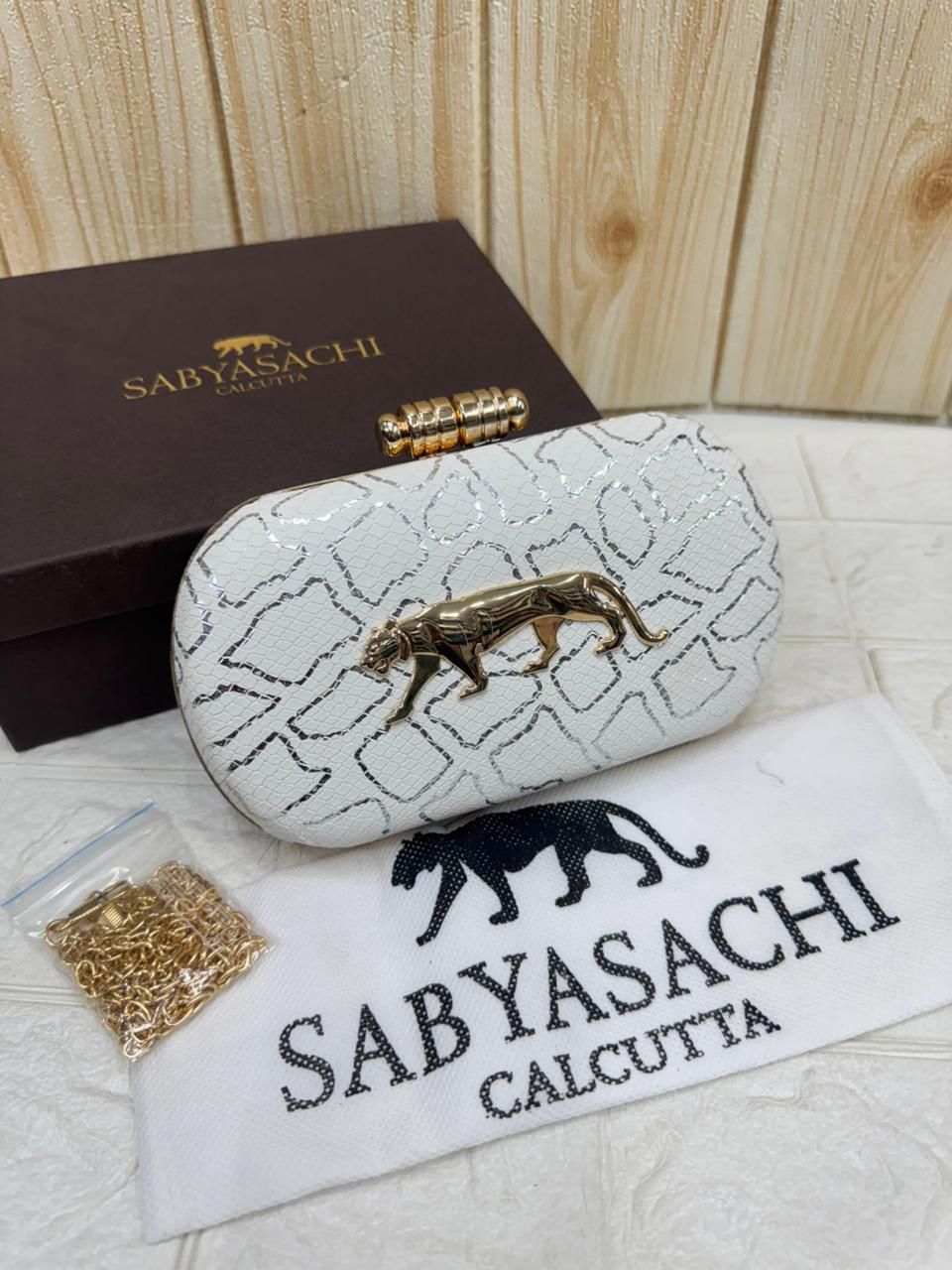 Sabyasachi Heritage Panther Clutch – Regal Sand Edition