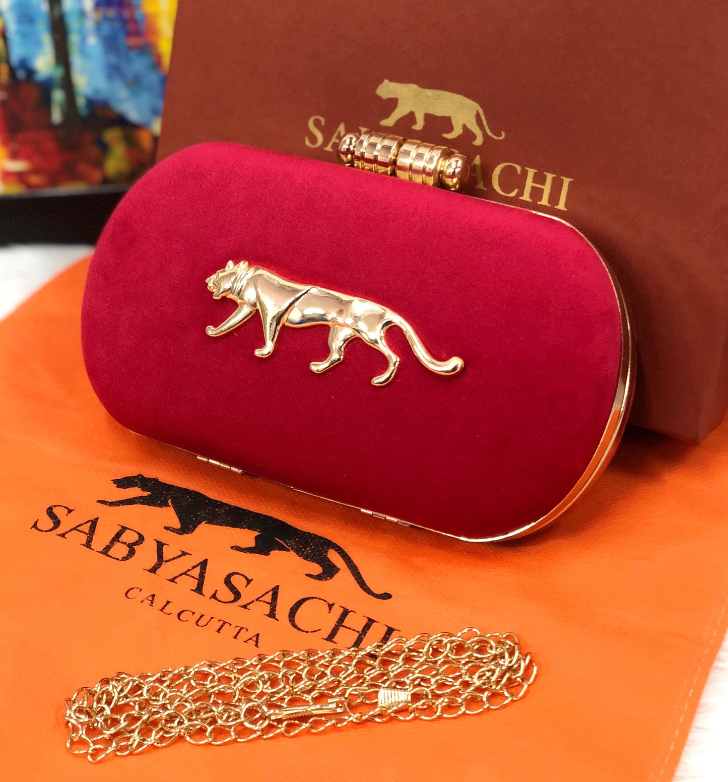 Sabyasachi Velvet Royal Clutch For Her