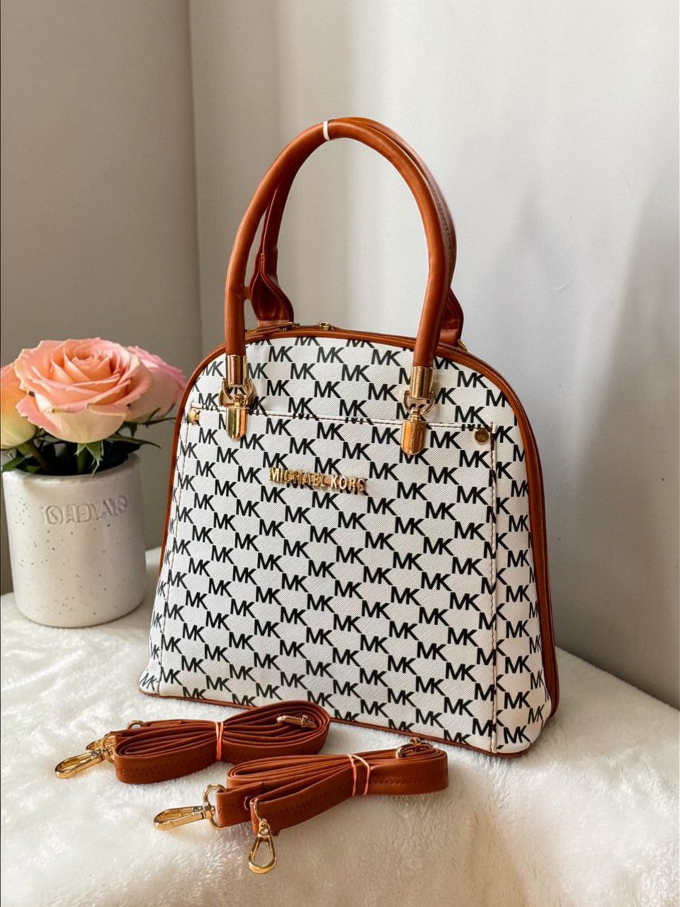 Michael Kors Signature MK Monogram Satchel Bag
