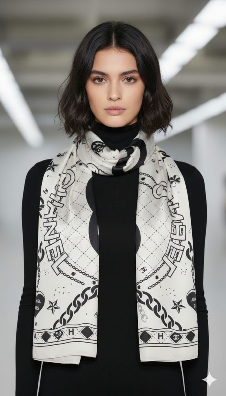 CHANEL SILK SHINY STOLES