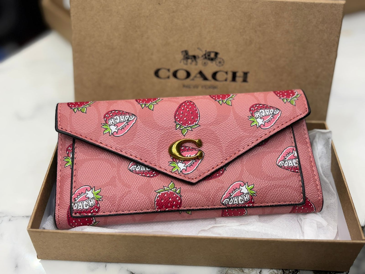 COACH THREE FOLD WALLET ( WITH DETACHABLE CARD HOLDER )
