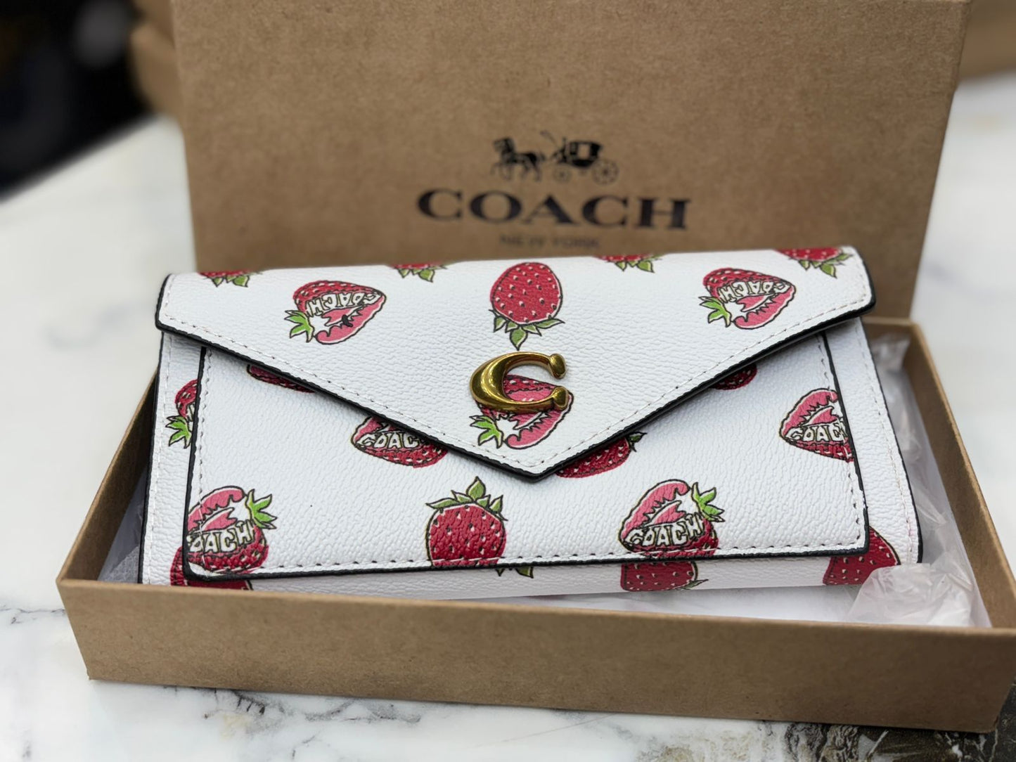 COACH THREE FOLD WALLET ( WITH DETACHABLE CARD HOLDER )