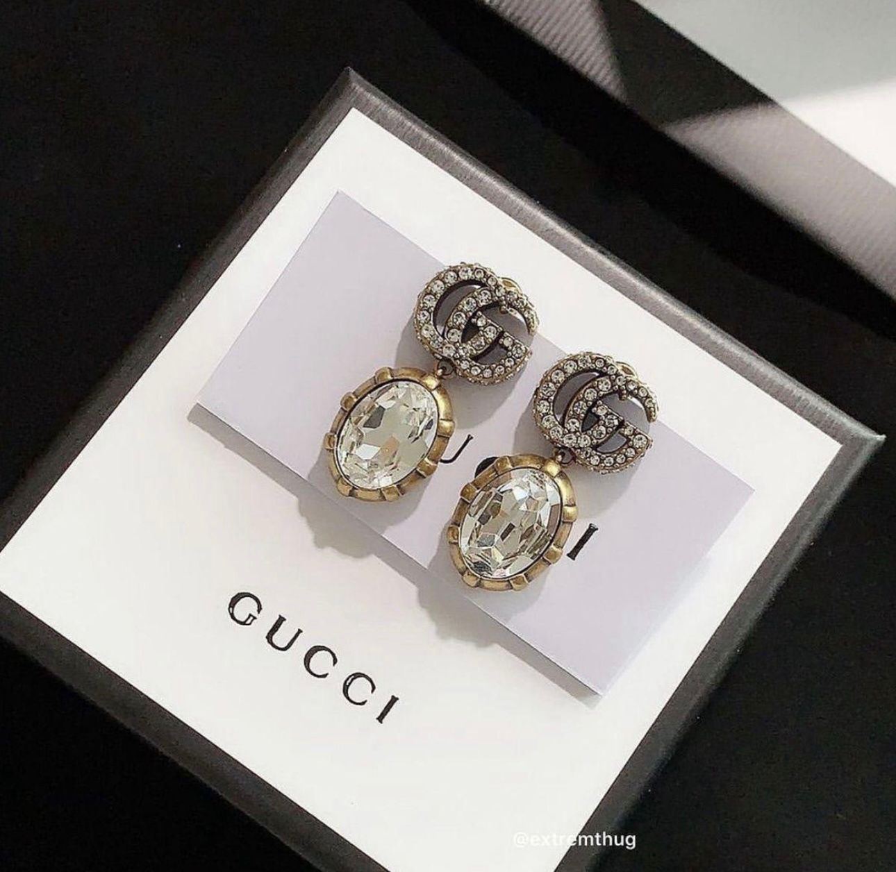 GG Beautiful Black Diamond Earrings