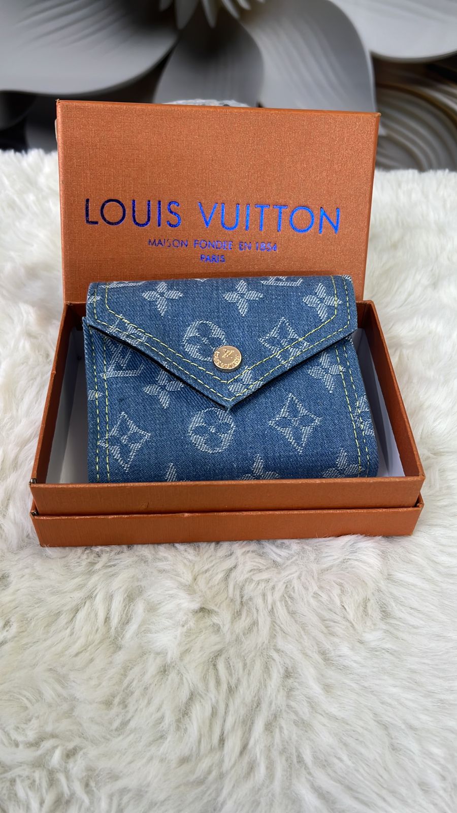 Louis Vuitton Three Fold Denim Wallet
