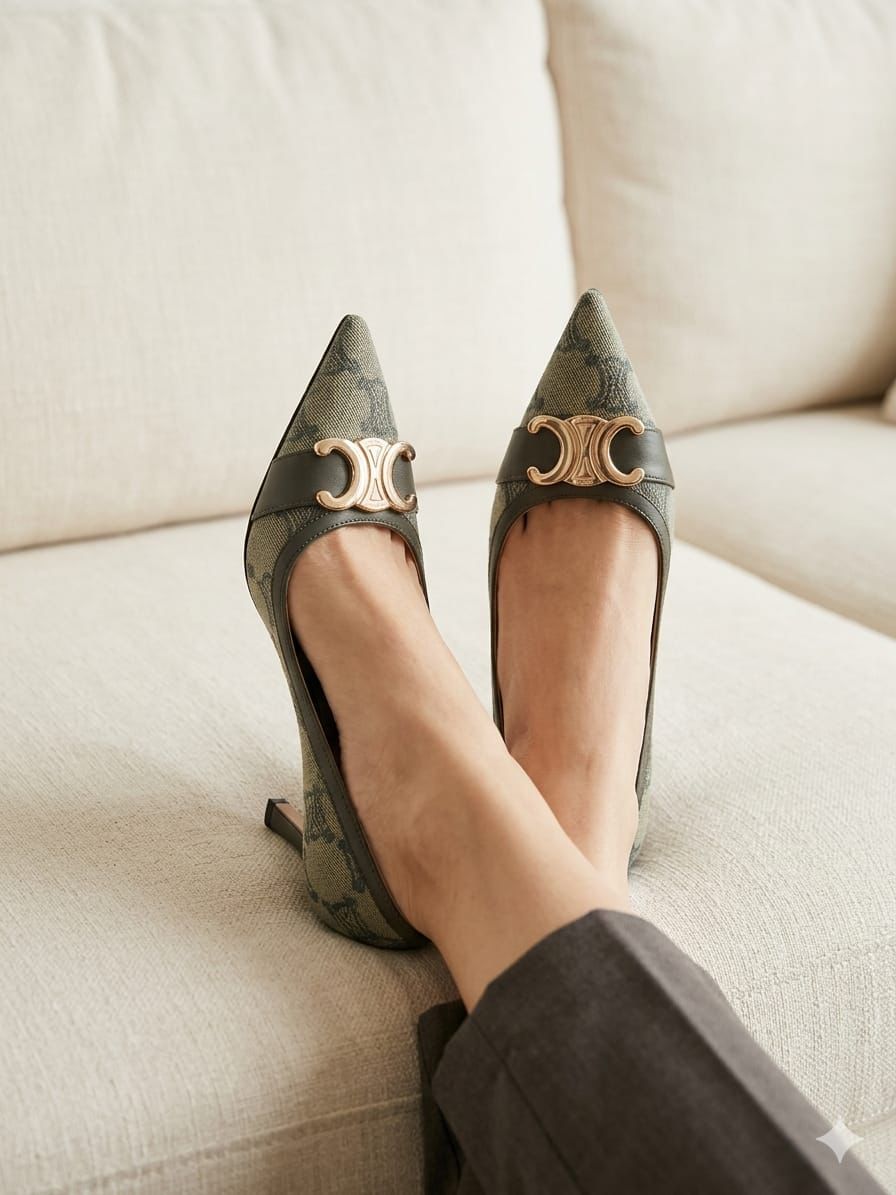 Celine Kitten Heels – Elegant Signature Style