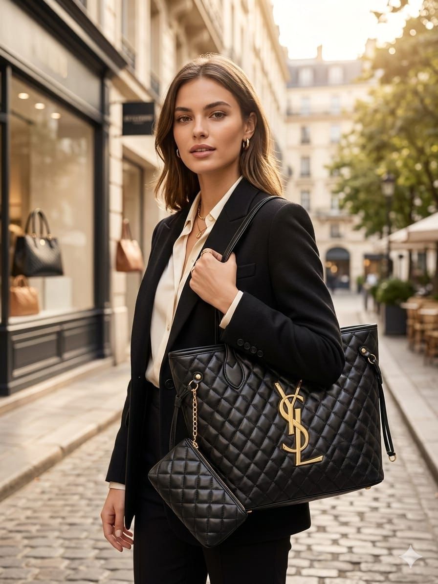 YSL Quilted Tote Bag
