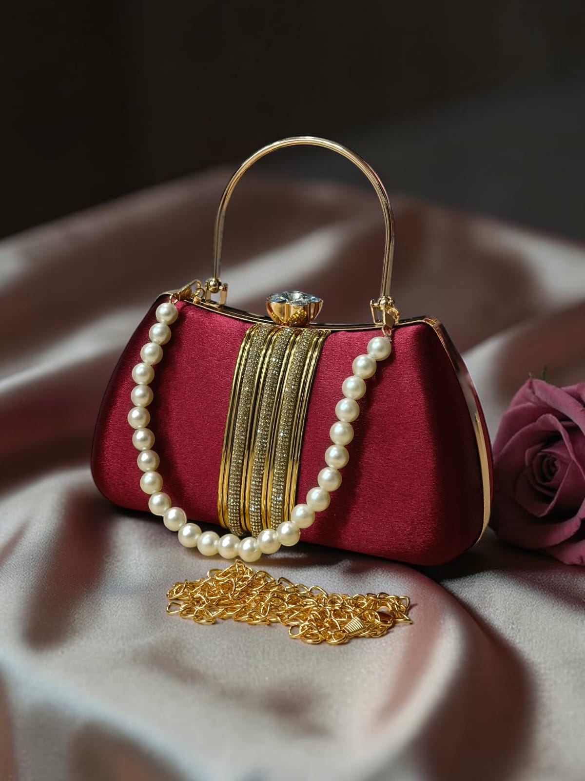 Bridal Pearl Clutch