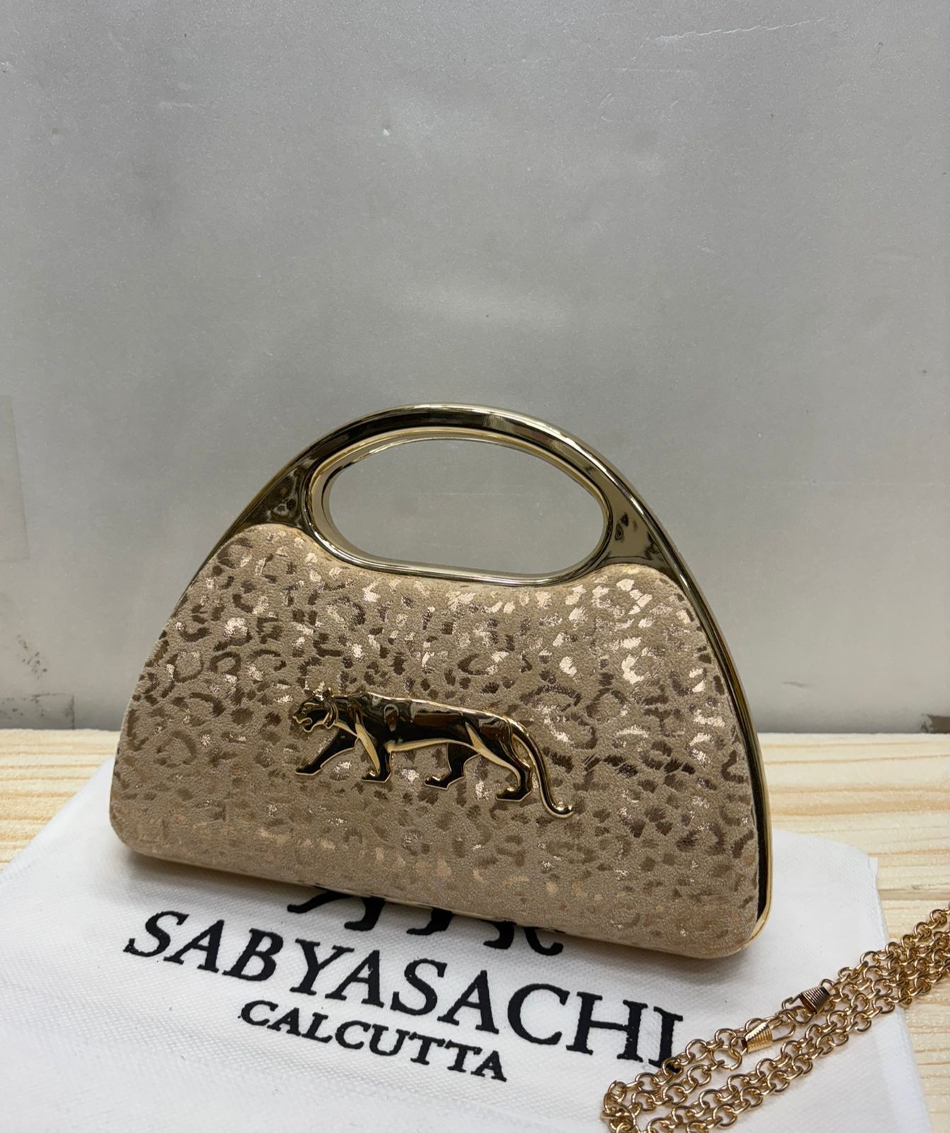 Sabyasachi Elegant Leopard Clutch Bag