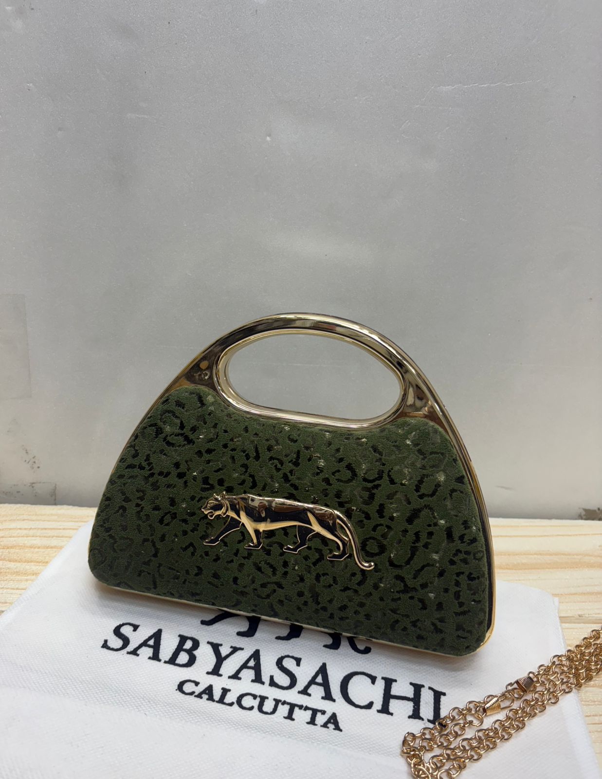 Sabyasachi Elegant Leopard Clutch Bag