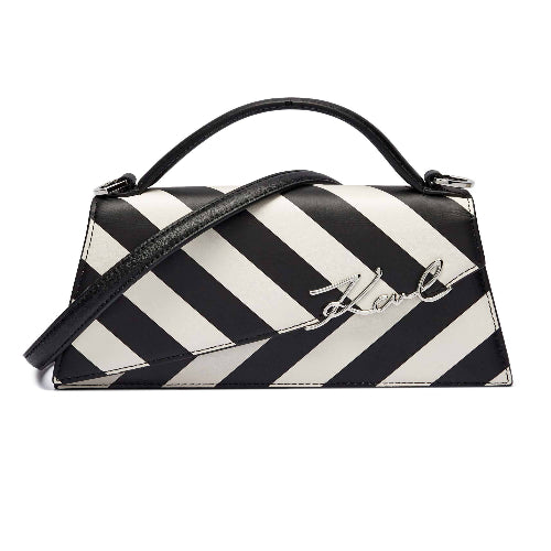 Karl lagerfield signature sling bag for girls white black