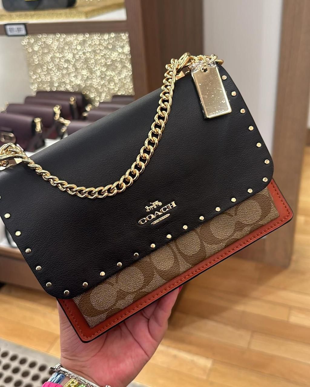 Klare Crossbody Bag In Signature Canvas With Rivets