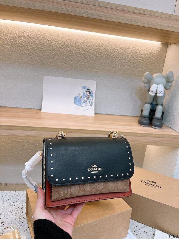 Klare Crossbody Bag In Signature Canvas With Rivets