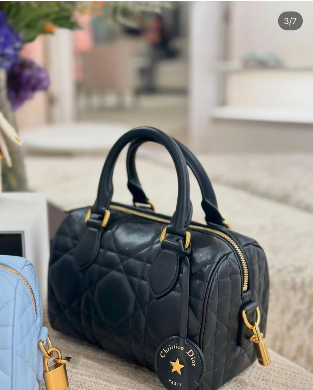 Dior Groove 25 Bag in Black Macrocannage Calfskin