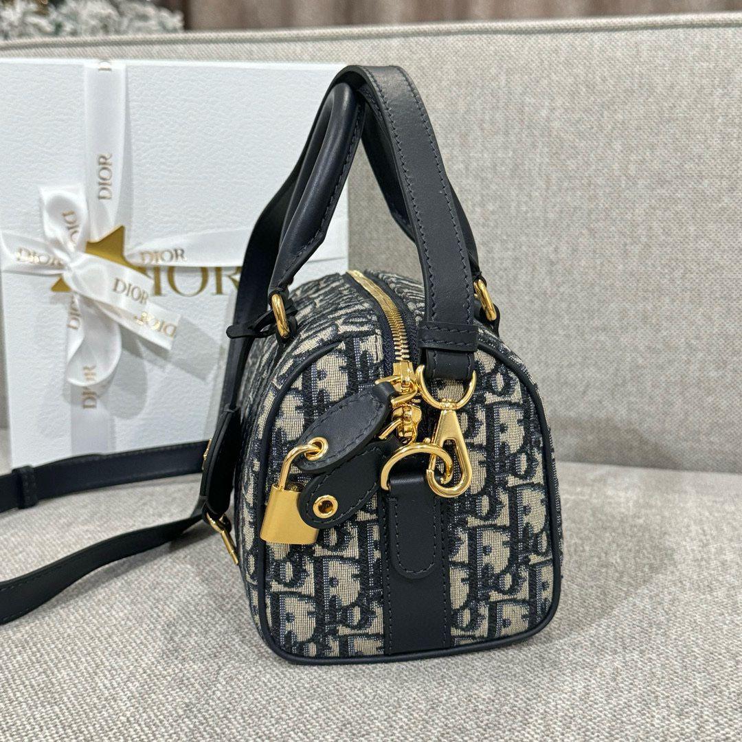 Christian Dior Oblique Nano Groove 17 Bag Blue