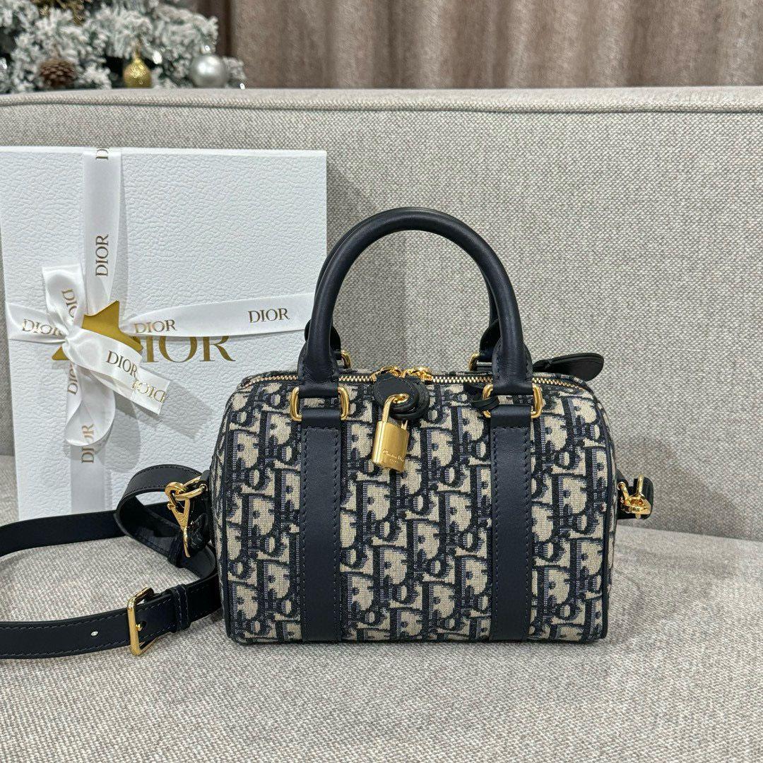 Christian Dior Oblique Nano Groove 17 Bag Blue