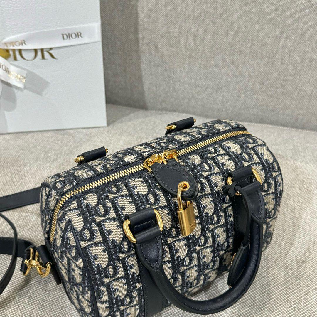 Christian Dior Oblique Nano Groove 17 Bag Blue