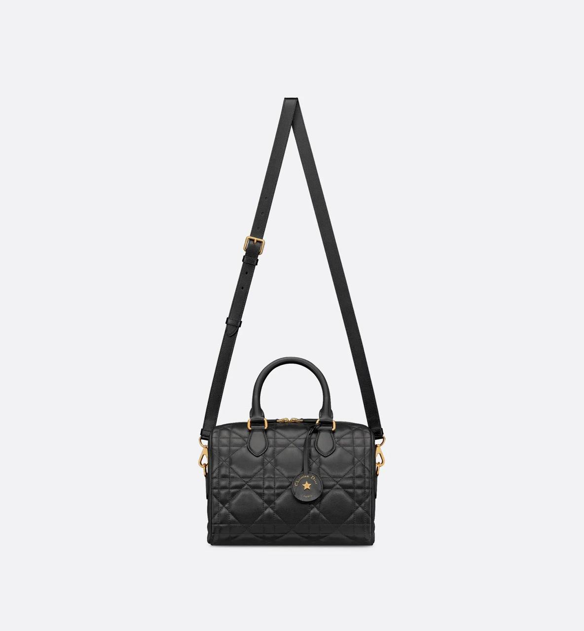 Dior Groove 25 Bag in Black Macrocannage Calfskin