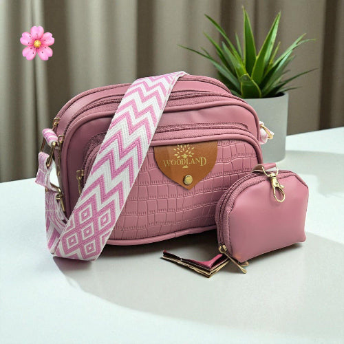 Woodland Premium Crossbody Sling Bag with Mini Pouch