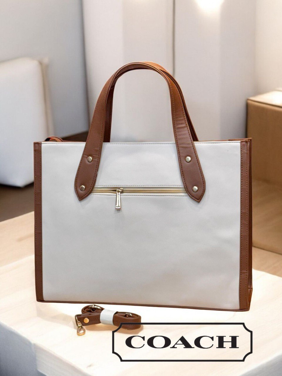 Coach Classic Two-Tone Tote Bag