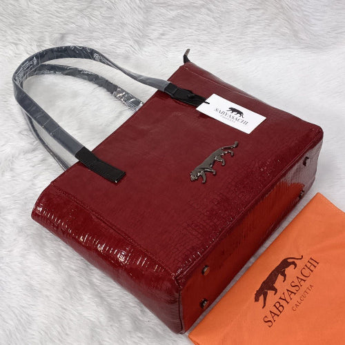 Sabyasachi Luxe Croc-Texture Signature Tote Bag