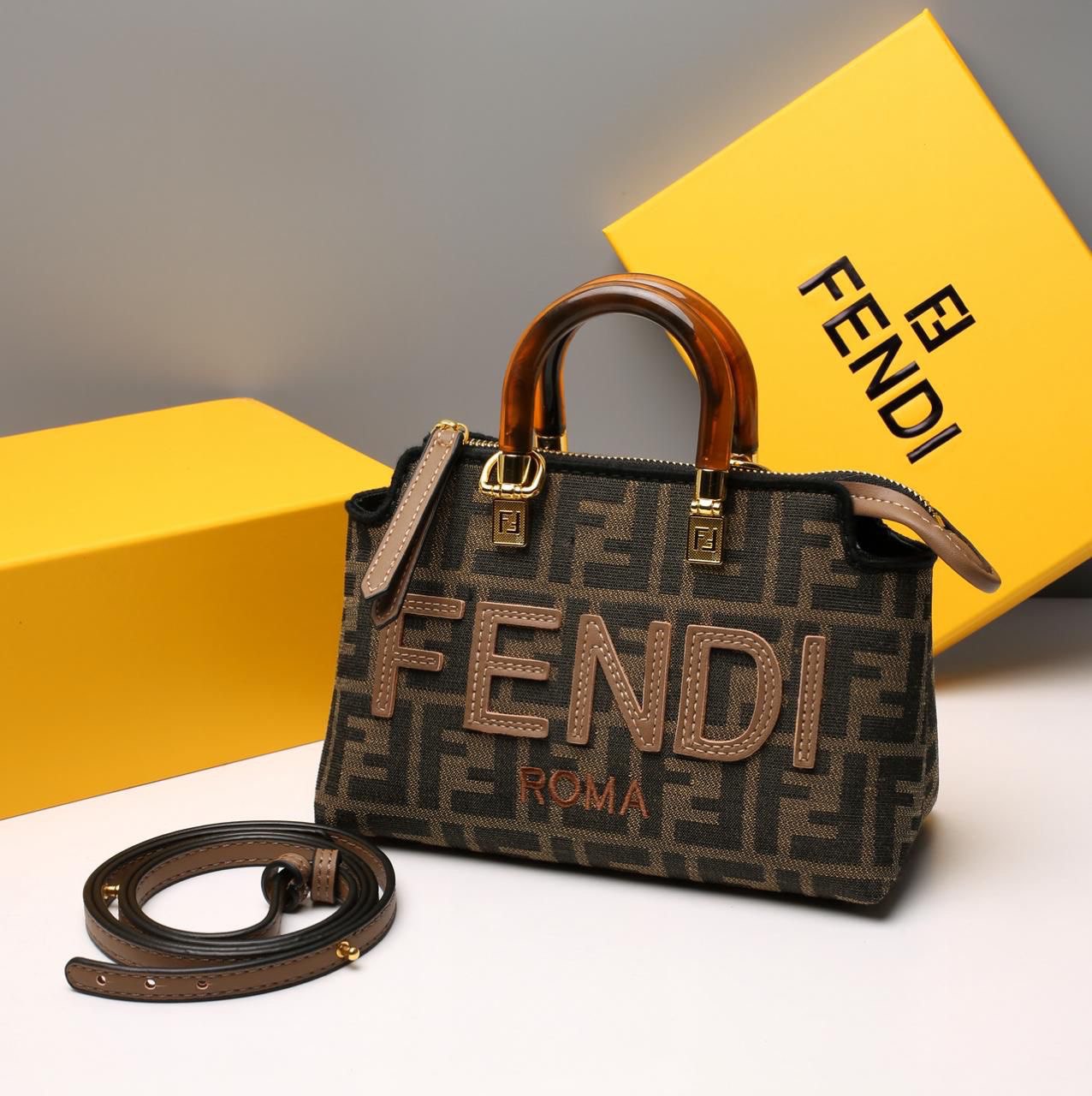 Fendi Mini Roma Top-Handle Bag