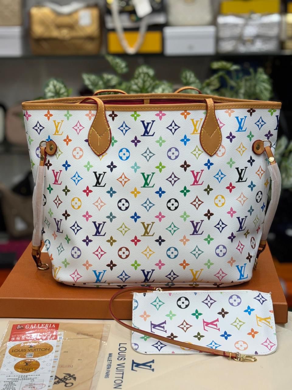 LV GO Signature Tote Bag with Removable Wallet