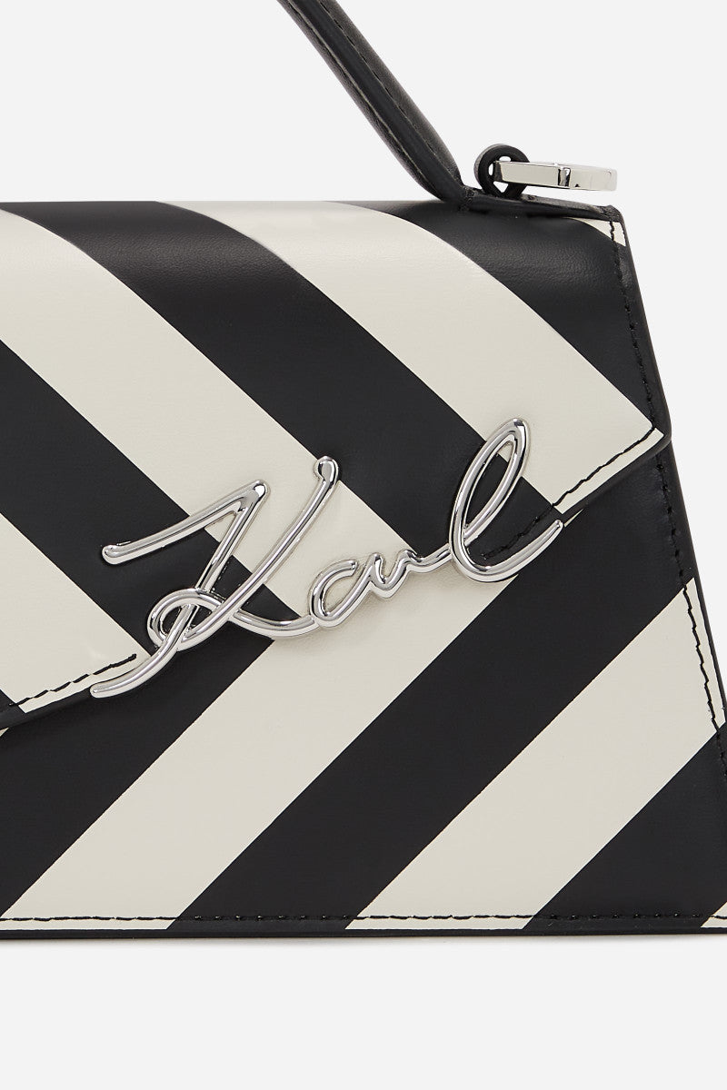 Karl lagerfield signature sling bag for girls white black