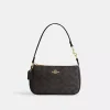 Coach Notila 19 Signature Canvas Sling Bag in Dark Brown - Front View