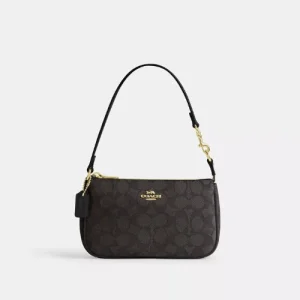 Coach Notila 19 Signature Canvas Sling Bag in Dark Brown - Front View