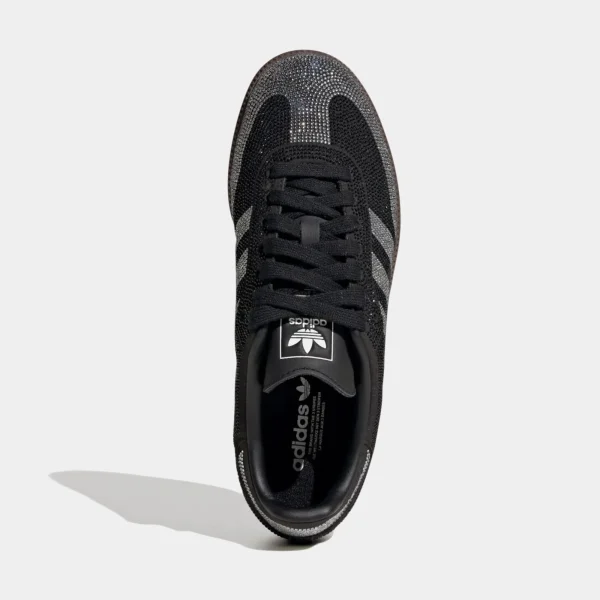 Adidas Samba OG Rhinestone Sneakers in white and gold