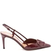 Valentino Garavani V-Logo Signature Slingback Pumps in black
