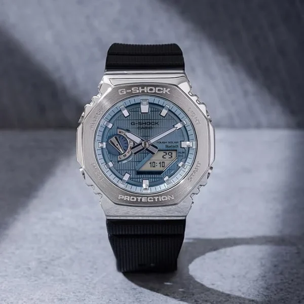 61WQYfcBvKL._SX679.jpg Casio G-Shock GBM-2100A-1A2DR Bluetooth watch with turquoise blue dial