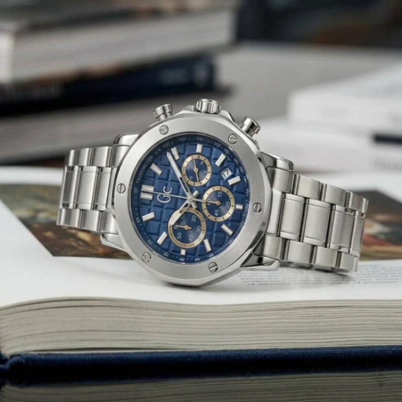 Guess GC collection Brev Silver blue Men Watchs