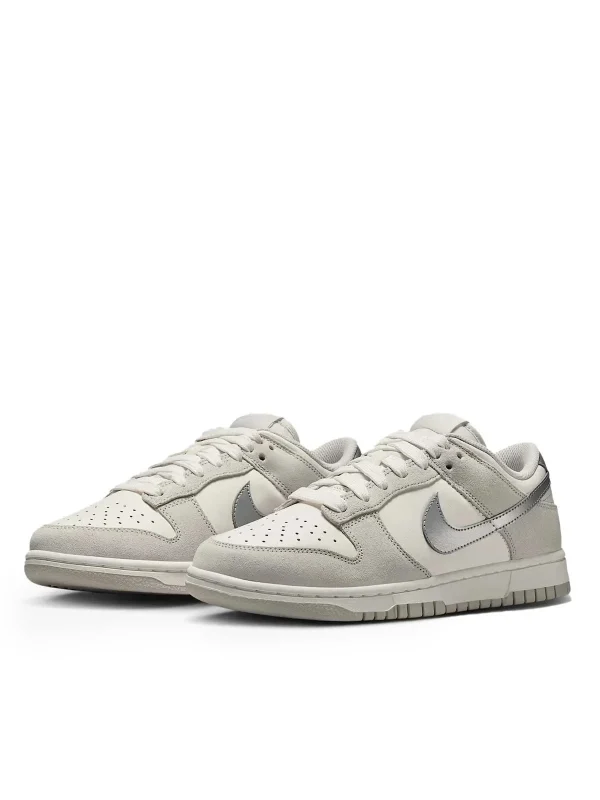 Nike Dunk Low Silver Swoosh side view
