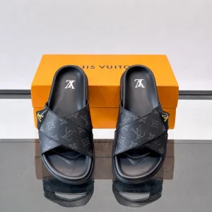 LV Oasis Mule Slippers in black