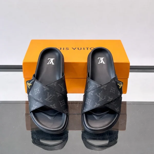 LV Oasis Mule Slippers in black