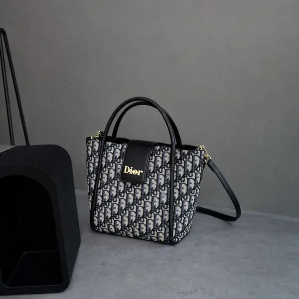 Dior Jacquard Bucket Bag front view