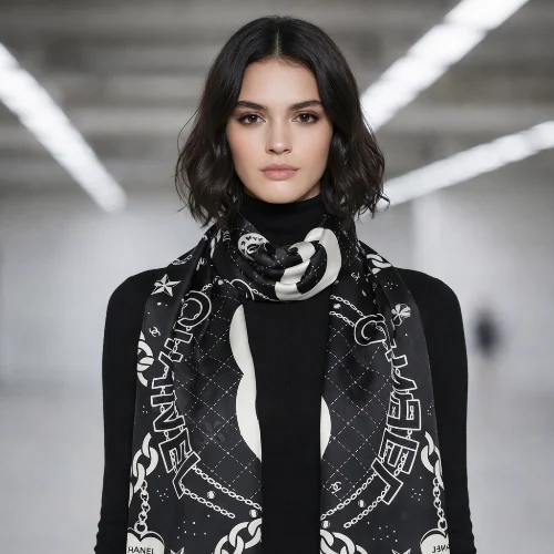 CHANEL SILK SHINY STOLES