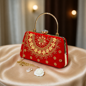 ChatGPTImageMay20_2026_03_03_01PM.png Elegant Crimson Velvet Floral Hand-Embroidered Bridal Clutch